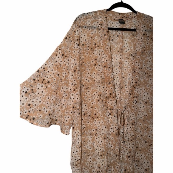 Wild Fable Floral Tie-Front Kimono Duster - Picture 2 of 6